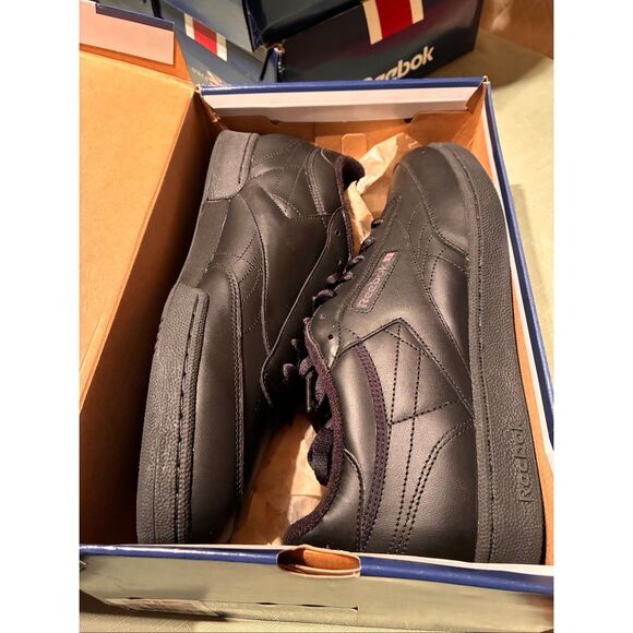 Reebok Black Sneakers Club C Classic Men Size 71/2 main image 4